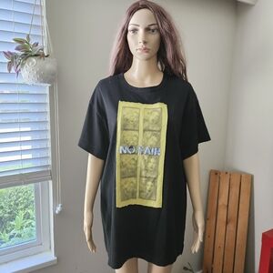 Tu es mon Tresor No Fair black t shirt tee short sleeves